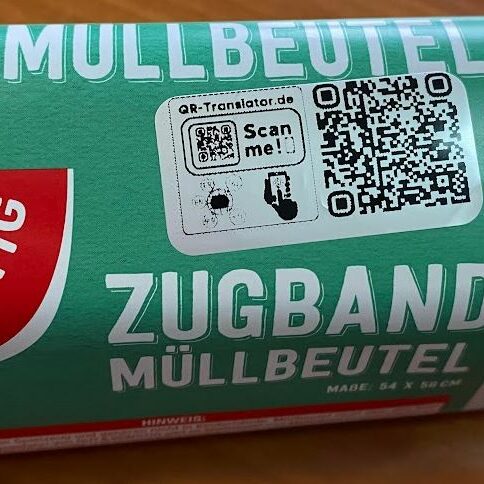 Produktverpackung Hinweise in 27 Sprachen mit QR-Translator